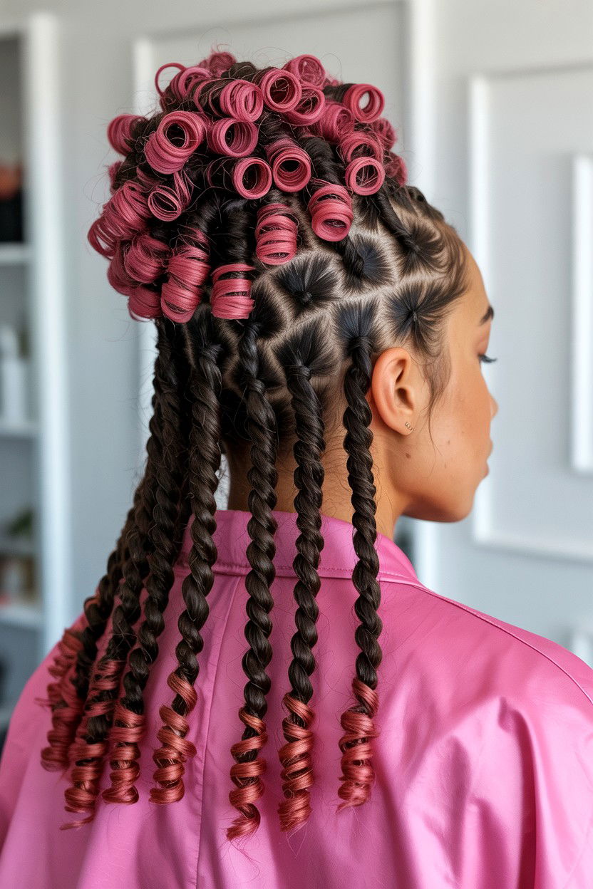 Flat Twists Curled Ends - 25 Valentine's Day Textured Hair Ideas