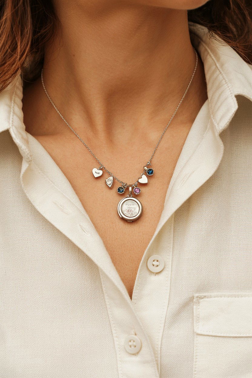 Floating Charm Locket - 25 Valentine's Day Locket Ideas