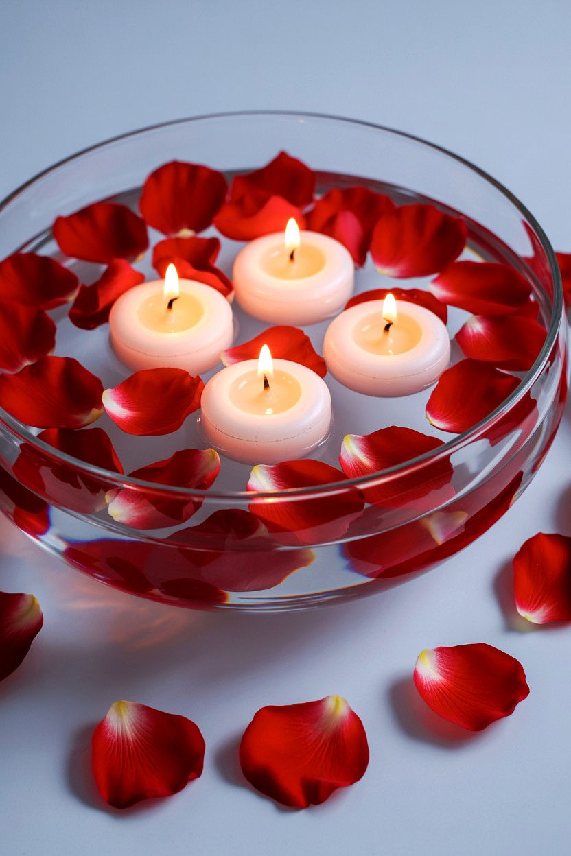 Floating Flower Petals - 25 Valentine's Day Fake Flower Ideas