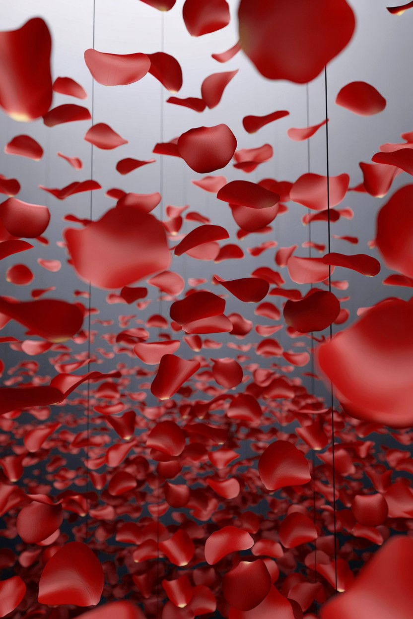 Floating Rose Petals - 25 Valentine's Day Photo Booth Ideas