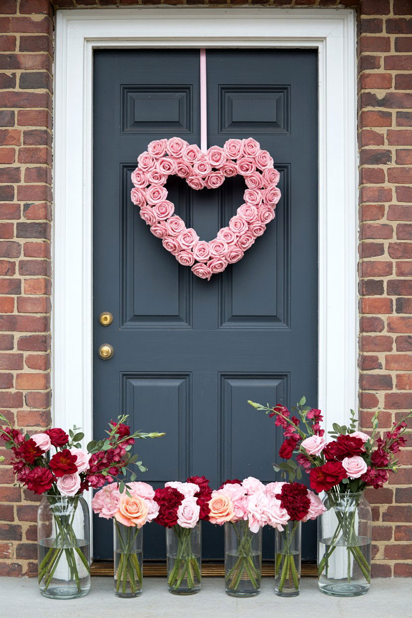 Floral Entryway Decor - 25 Valentine's Day Home Surprise Ideas