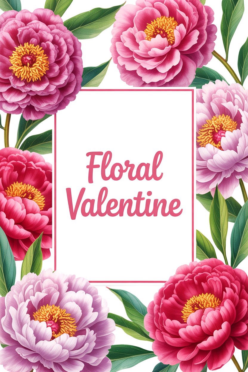 Floral Valentine Card - 25 Valentine's Day Cards for Parents