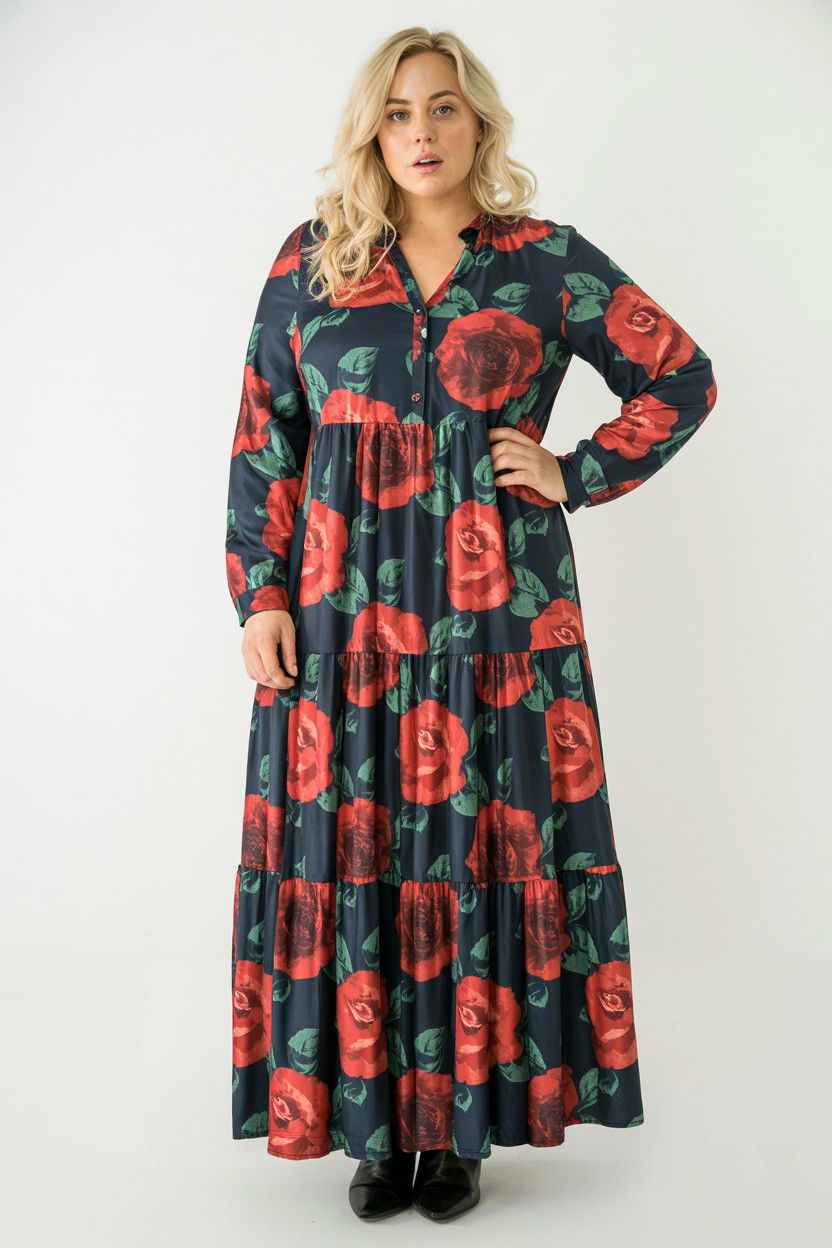 Floral maxi dress plus size - 25 Valentine's Day Plus Size Outfits