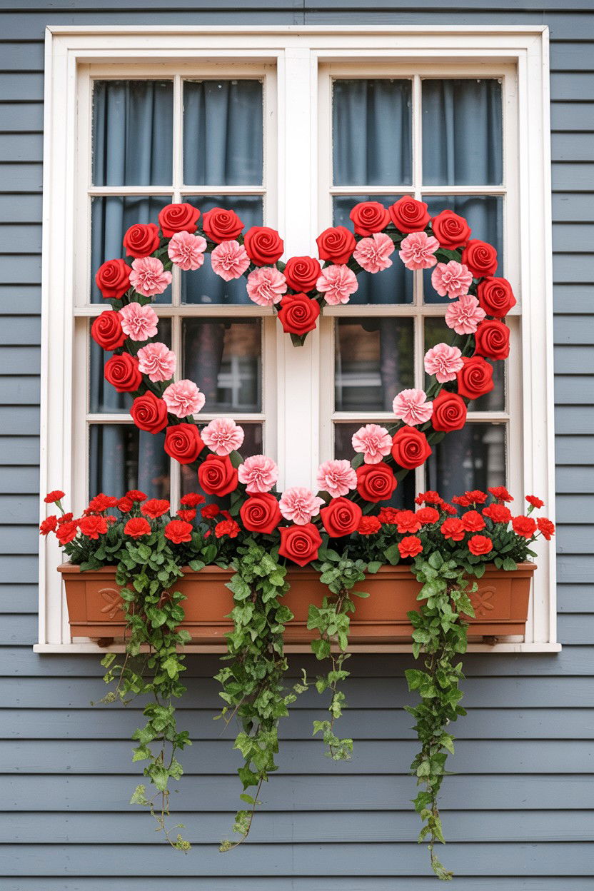 Flower Box Hearts - 25 Valentine's Day Pathway Decoration Ideas