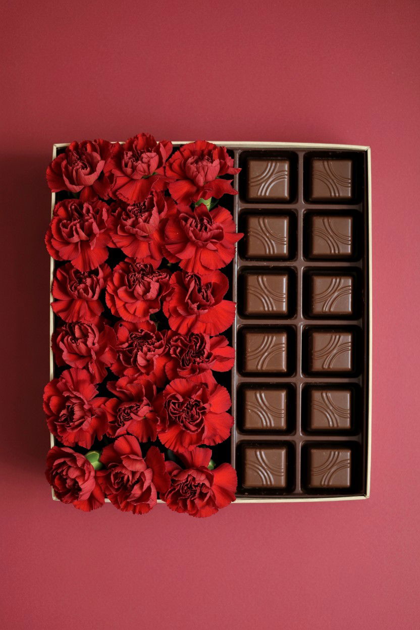 Flower Box With Chocolate - 25 Valentine's Day Flower Box Ideas