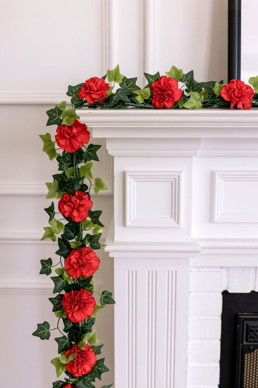 Flower Garland Decor - 25 Valentine's Day Flower Display Ideas