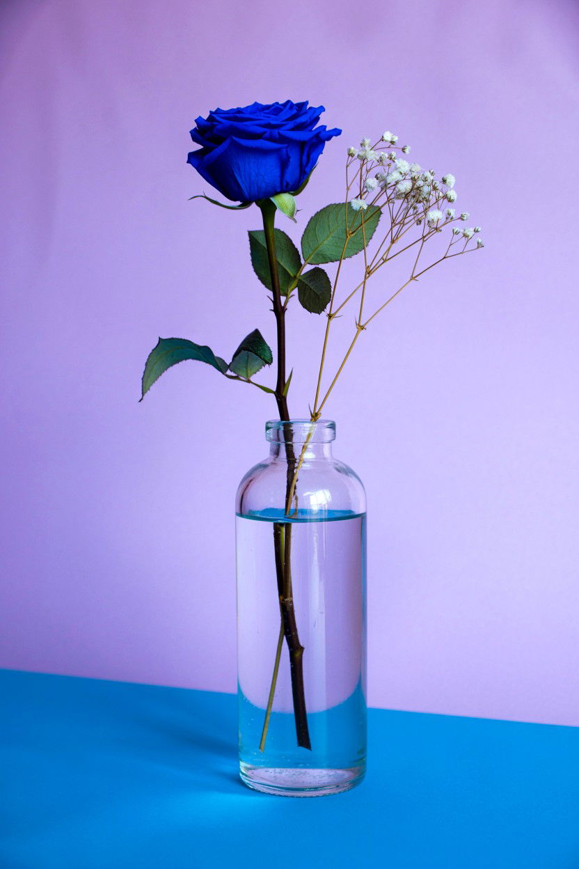 Flower Glass Bottle - 25 Valentine's Day Preserved Flower Ideas