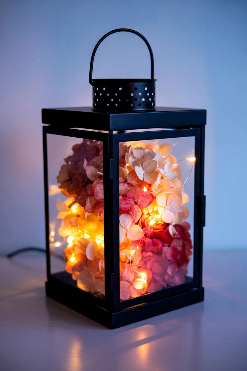 Flower Lantern - 25 Valentine's Day Preserved Flower Ideas