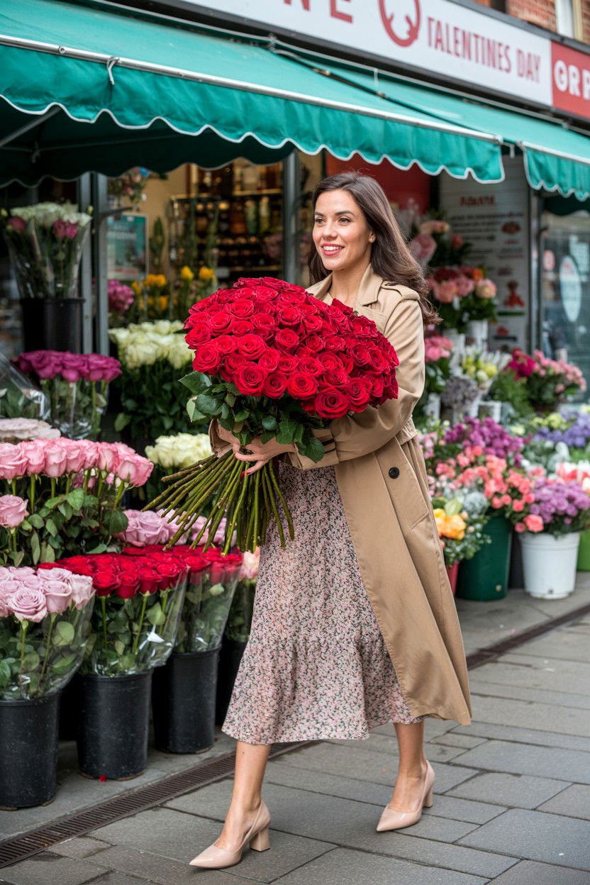 Flower Market Shopping - 25 Valentine's Day Candid Photo Ideas