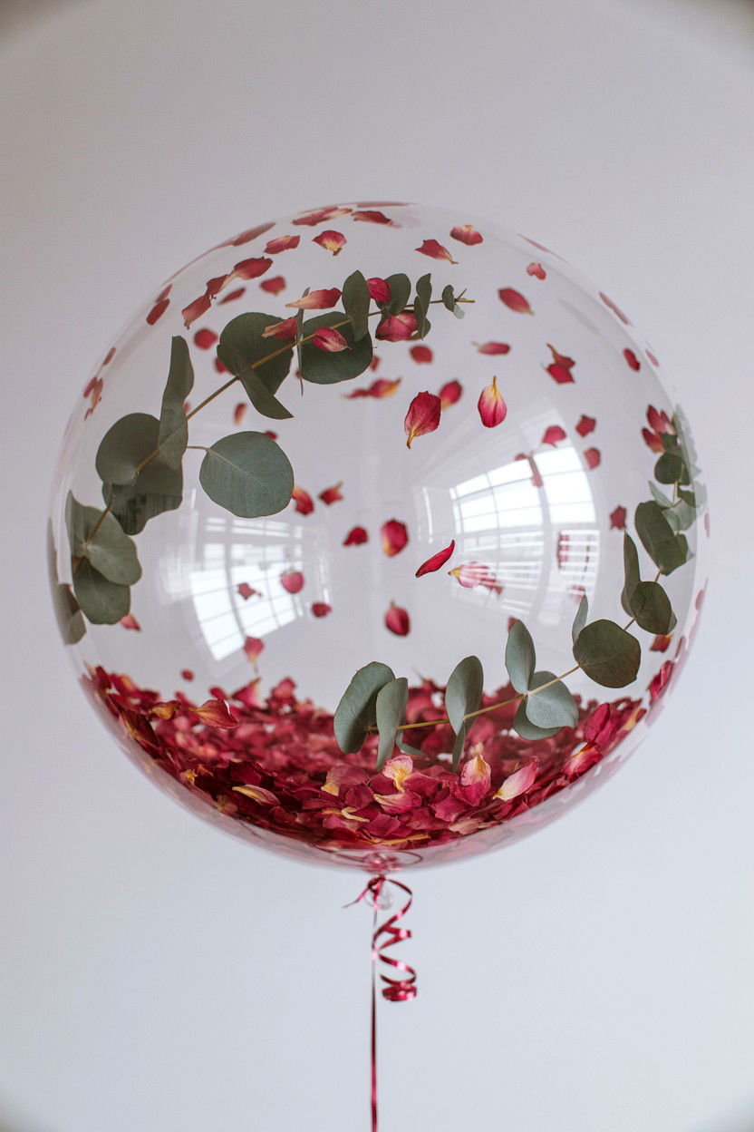 Flower Petal Confetti Balloon - 25 Valentine's Day Confetti Balloon Ideas