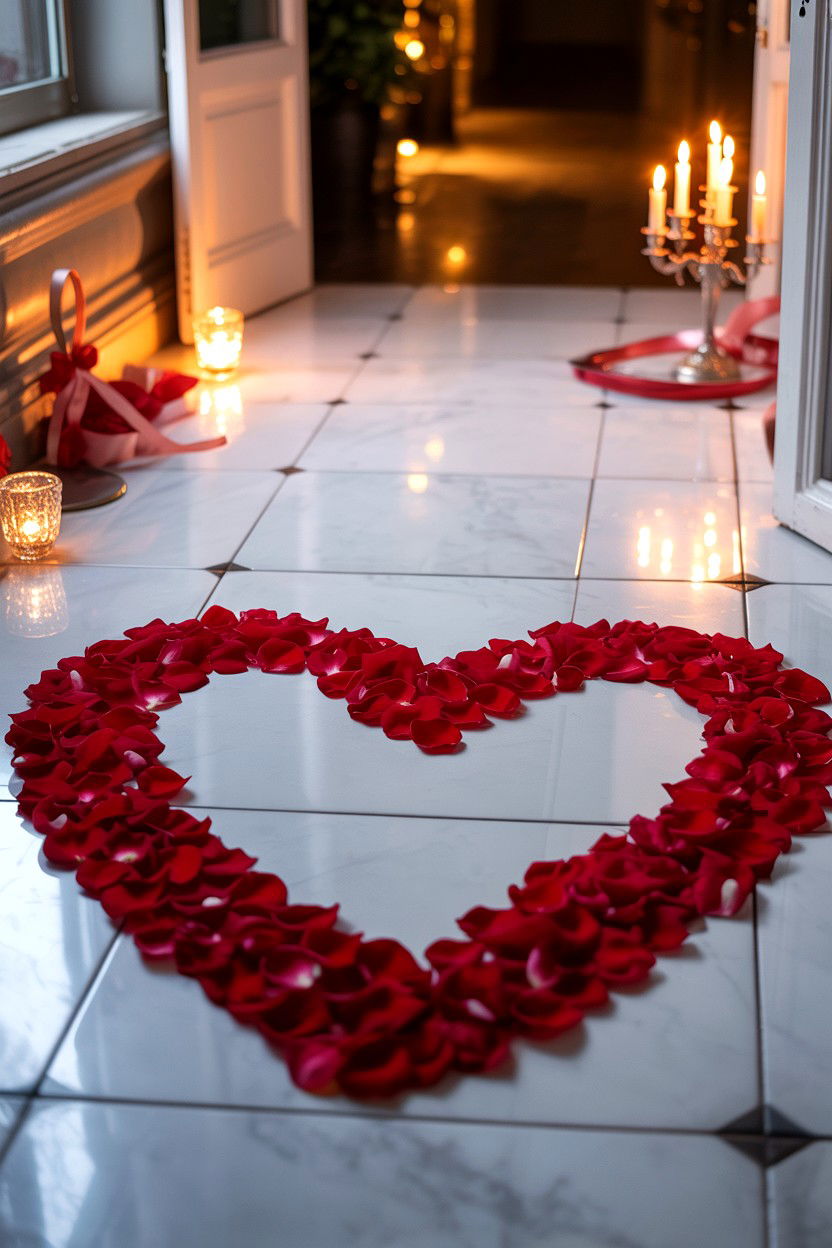 Flower Petals - 25 Glam Valentine's Day Decor Ideas