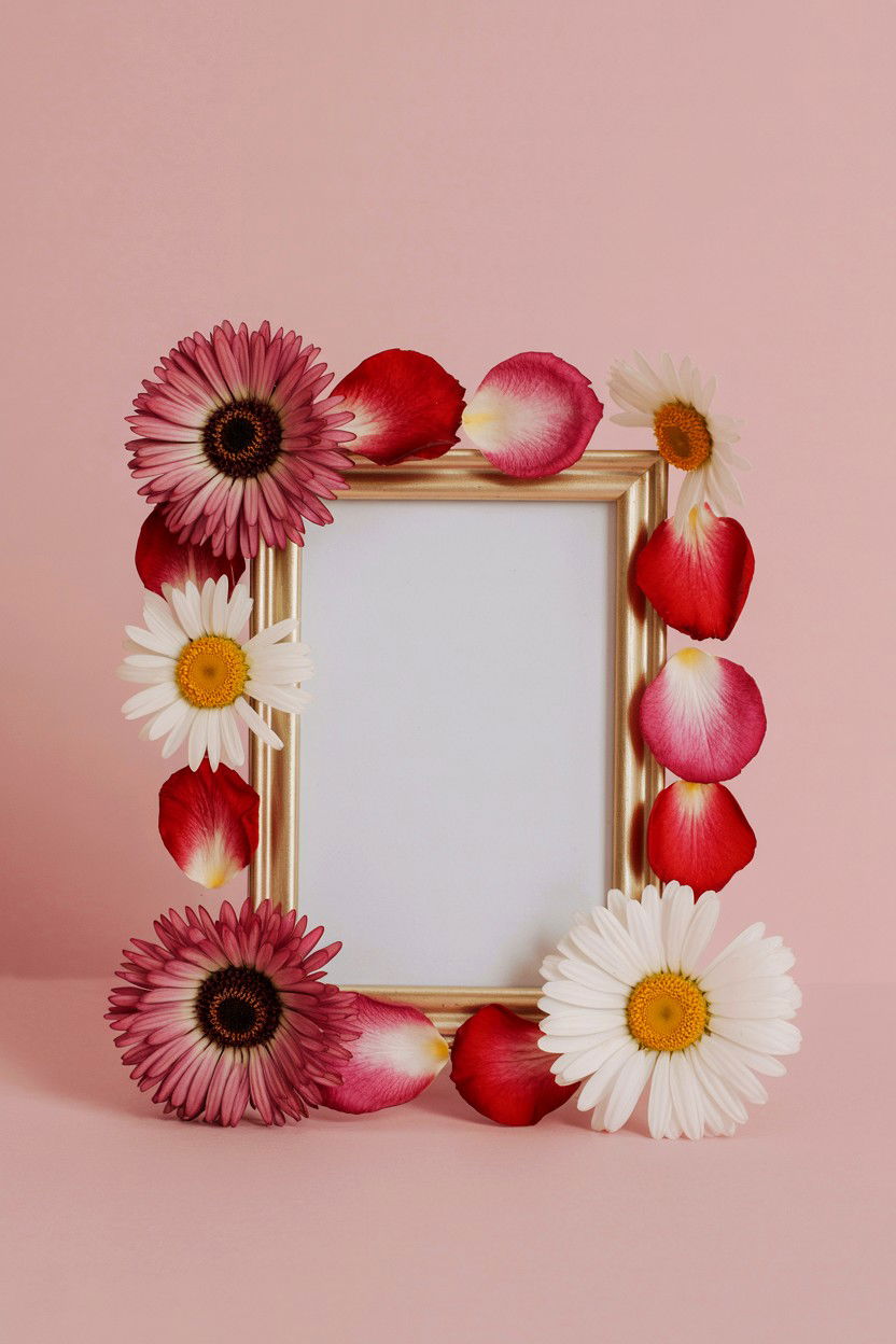 Flower Photo Frame - 25 Valentine's Day Preserved Flower Ideas