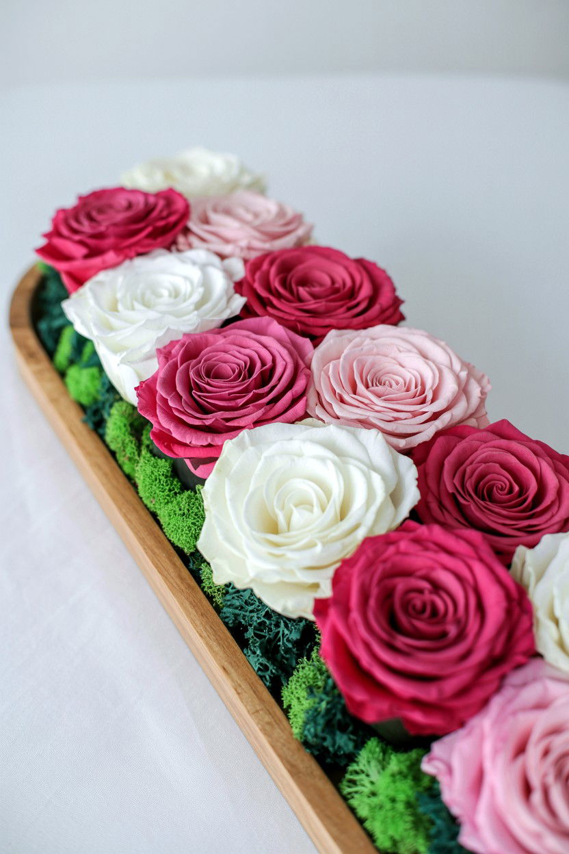 Flower Table Centerpiece - 25 Valentine's Day Preserved Flower Ideas