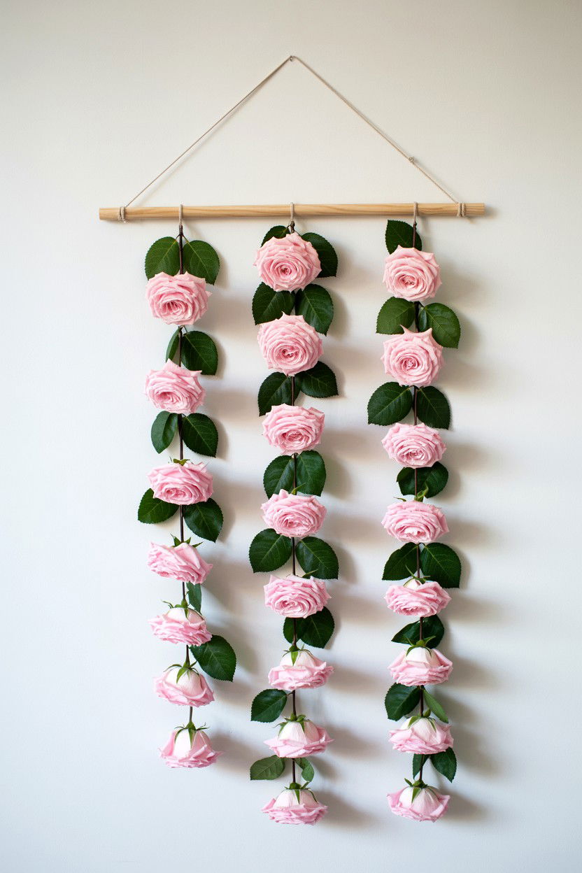 Flower Wall Hanging - 25 Valentine's Day Preserved Flower Ideas
