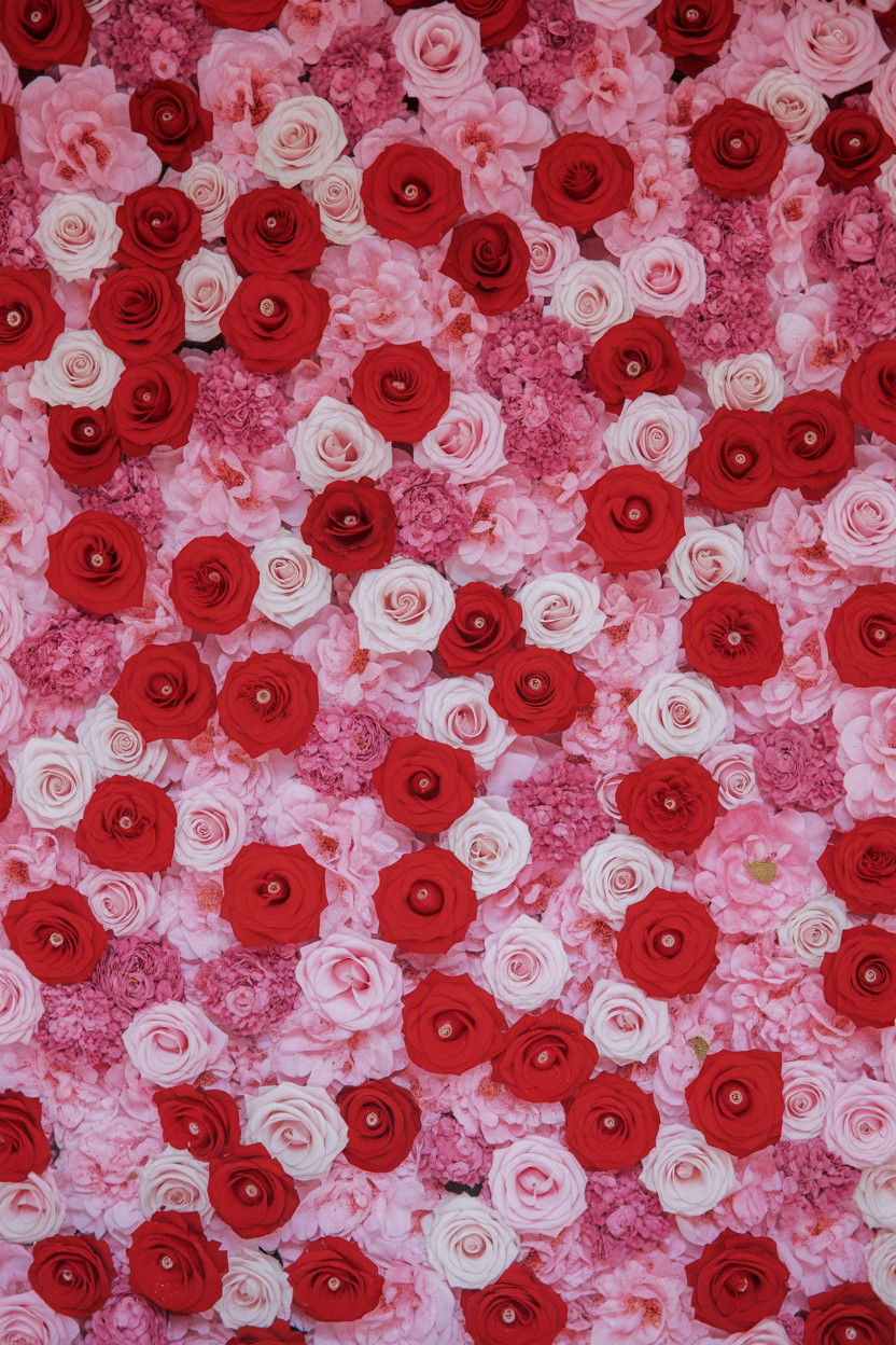 Flower wall backdrop - 25 Valentine's Day Photo Backdrop Ideas