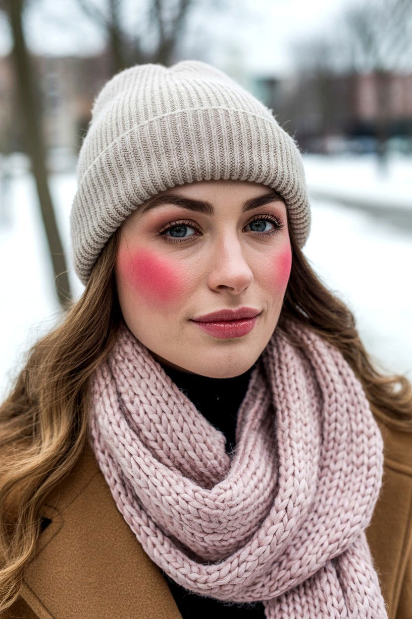 Flushed Cheek Stain - 25 Natural Valentine's Day Makeup Looks