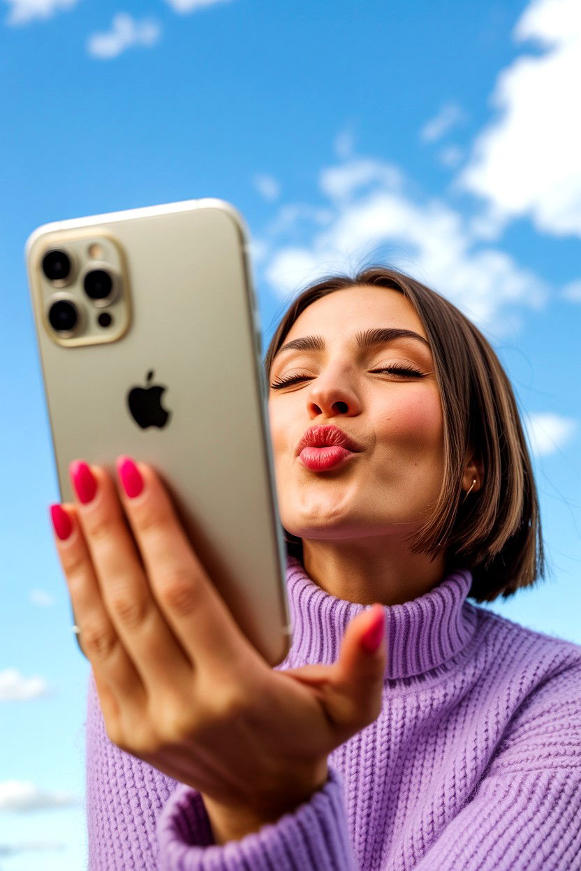 Flying Kiss Video Call - 25 Long Distance Valentine's Day Photo Ideas