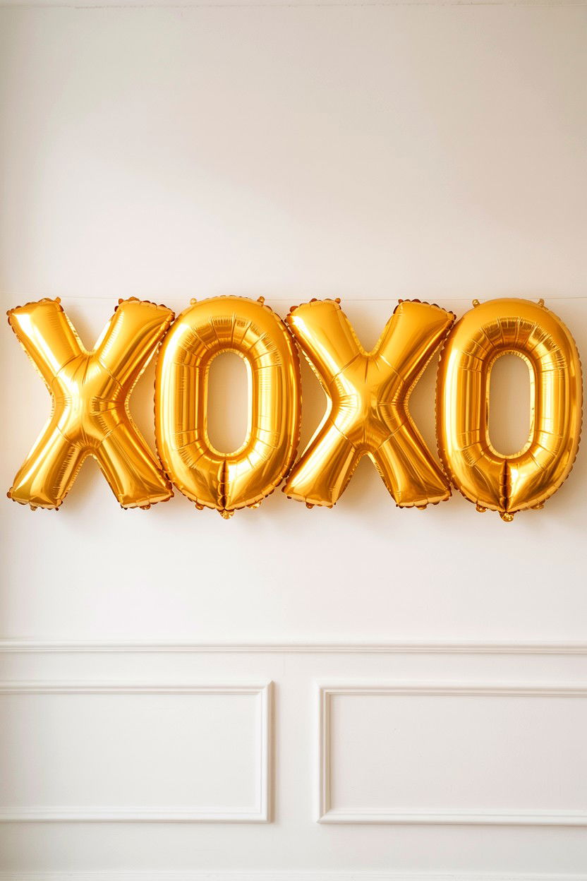 Foil Letter Balloon - 25 Valentine's Day Balloon Ideas