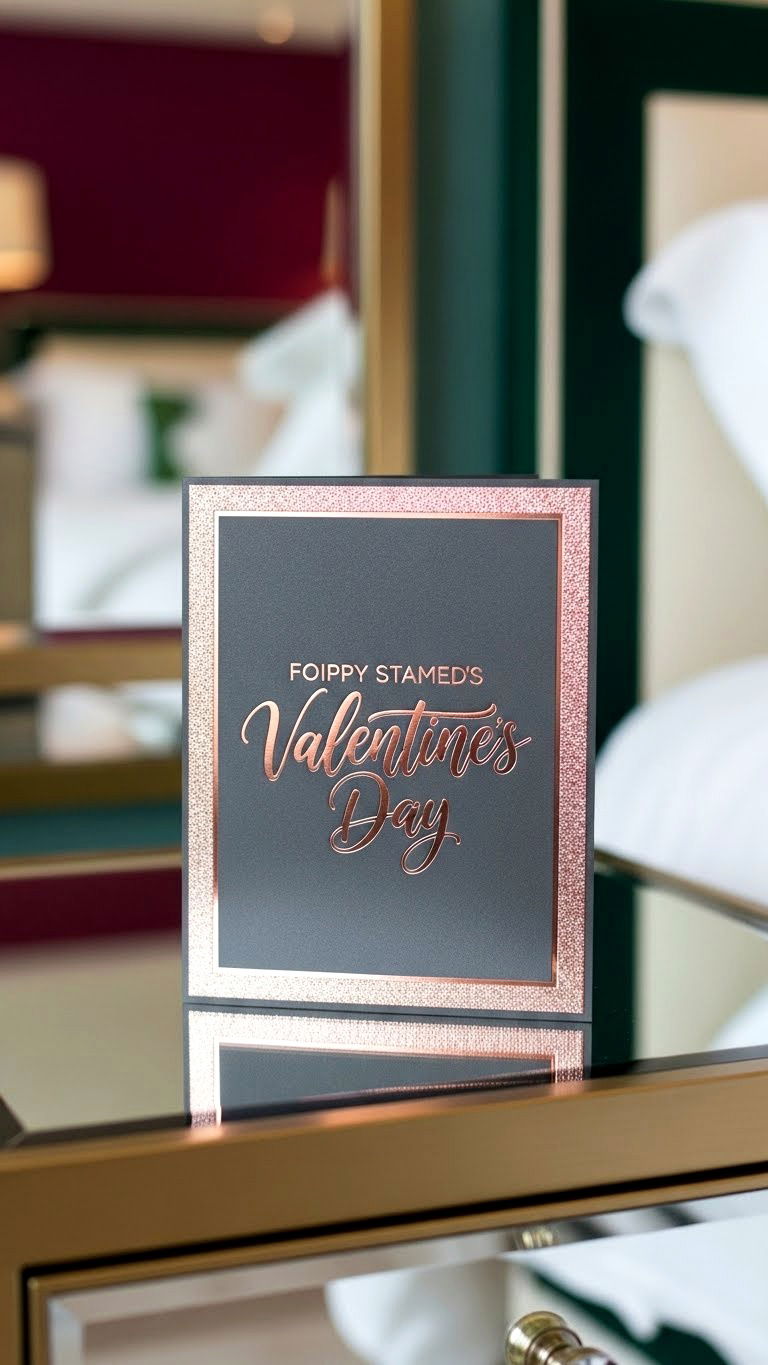 Foil Stamped Valentine - 25 valentine's day card designs