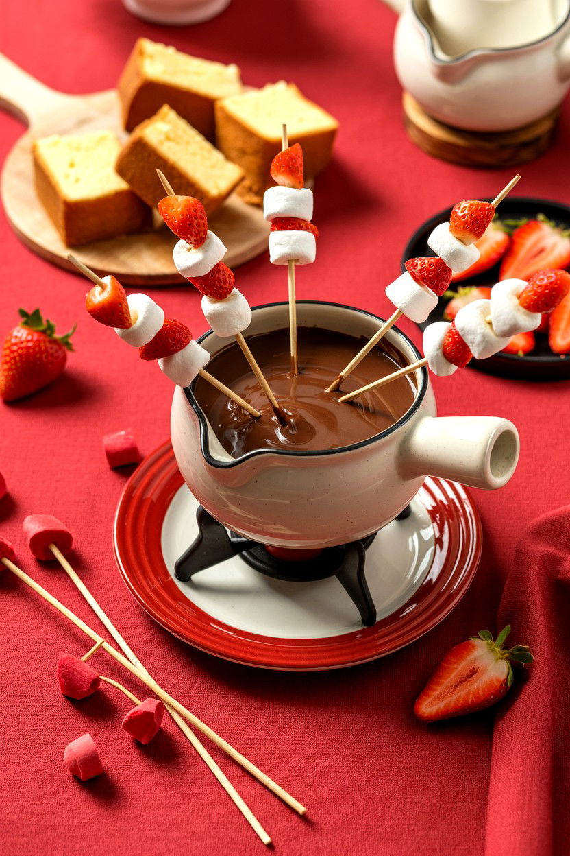 Fondue set for two - 25 Long Distance Valentine's Day Dinner Ideas