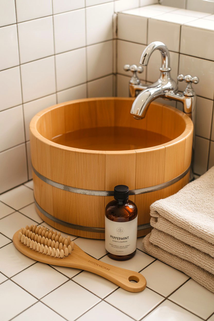 Foot soak and massage set - 25 Valentine's Day Relaxation Gift Basket Ideas