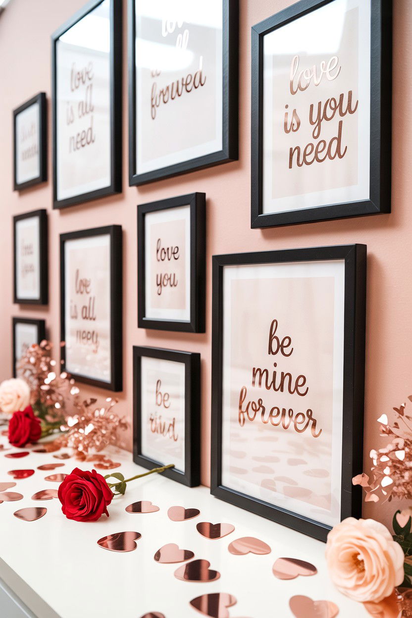 Framed Art - 25 Glam Valentine's Day Decor Ideas