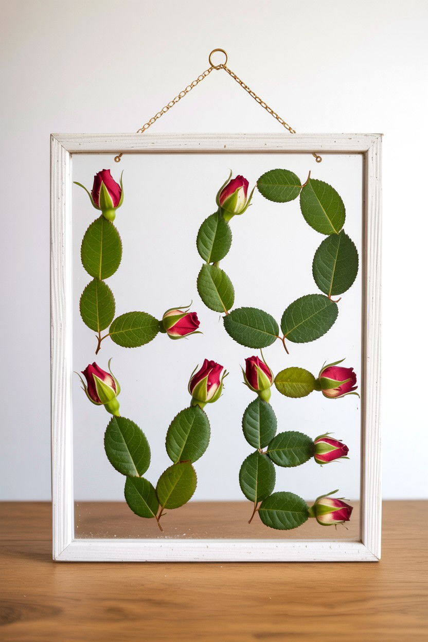 Framed Botanical Sign - 25 Valentine's Day Love Sign Ideas