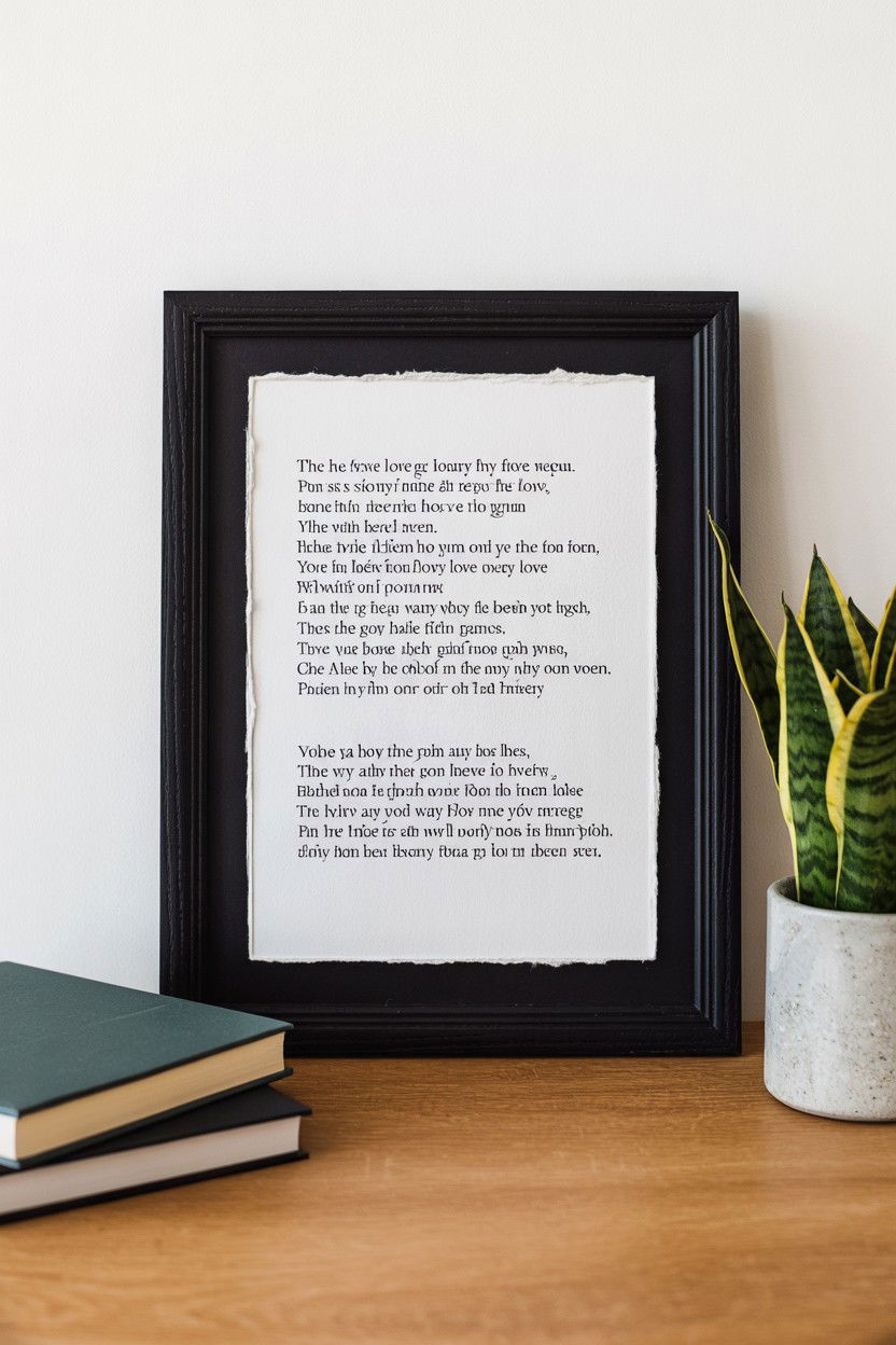 Framed Love Poem - 25 Sentimental Valentine's Day Gifts for Girlfriend