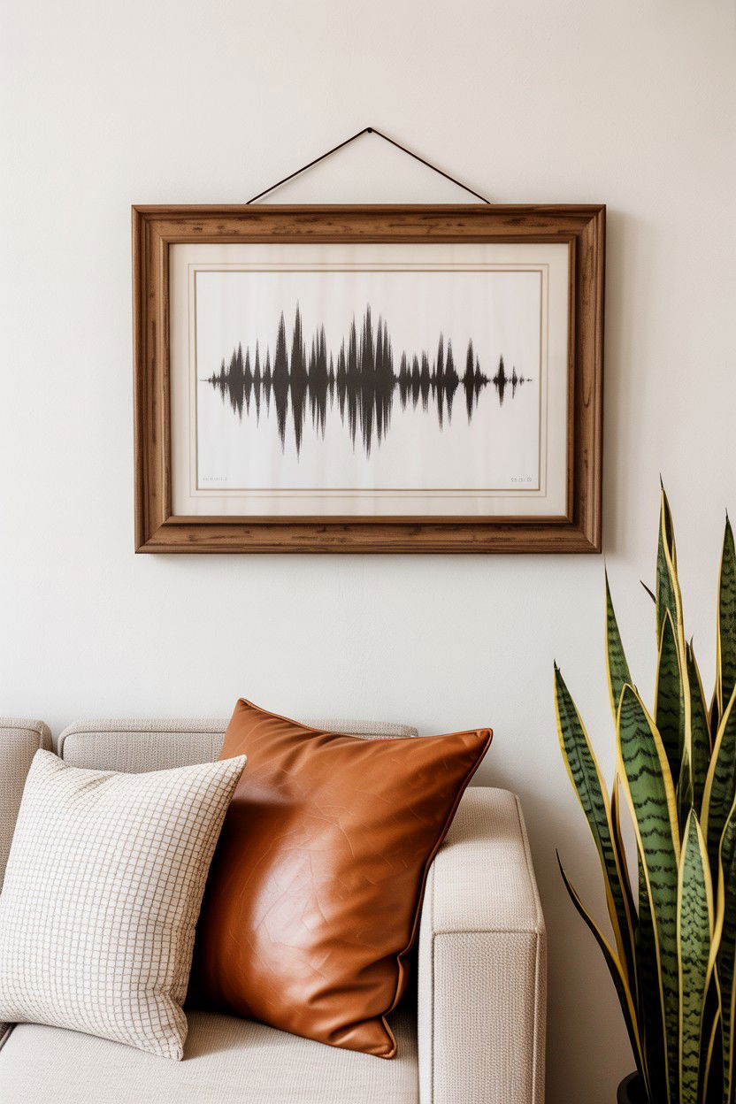 Framed Sound Wave Art - 25 Valentine's Day Sound Wave Art Ideas
