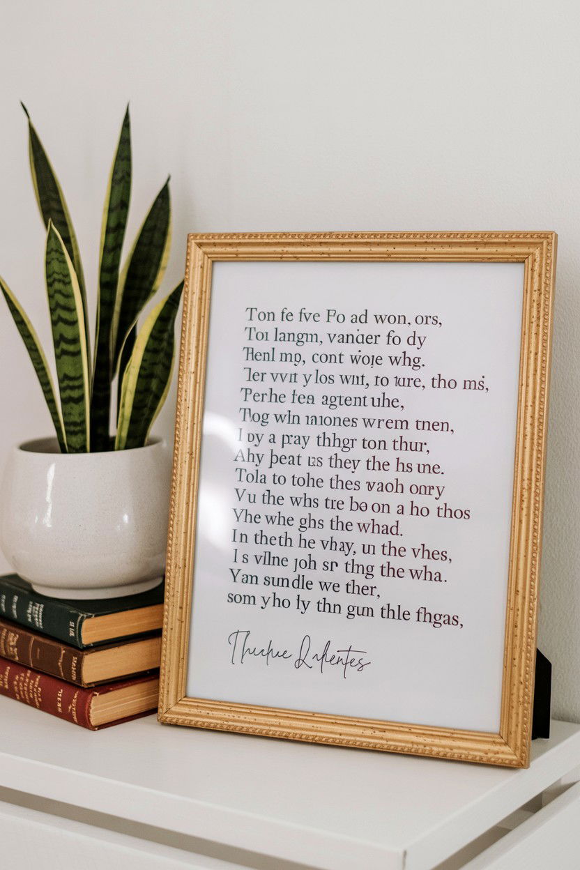 Framed Valentine Quote Sign - 25 Valentine's Day Sign Ideas