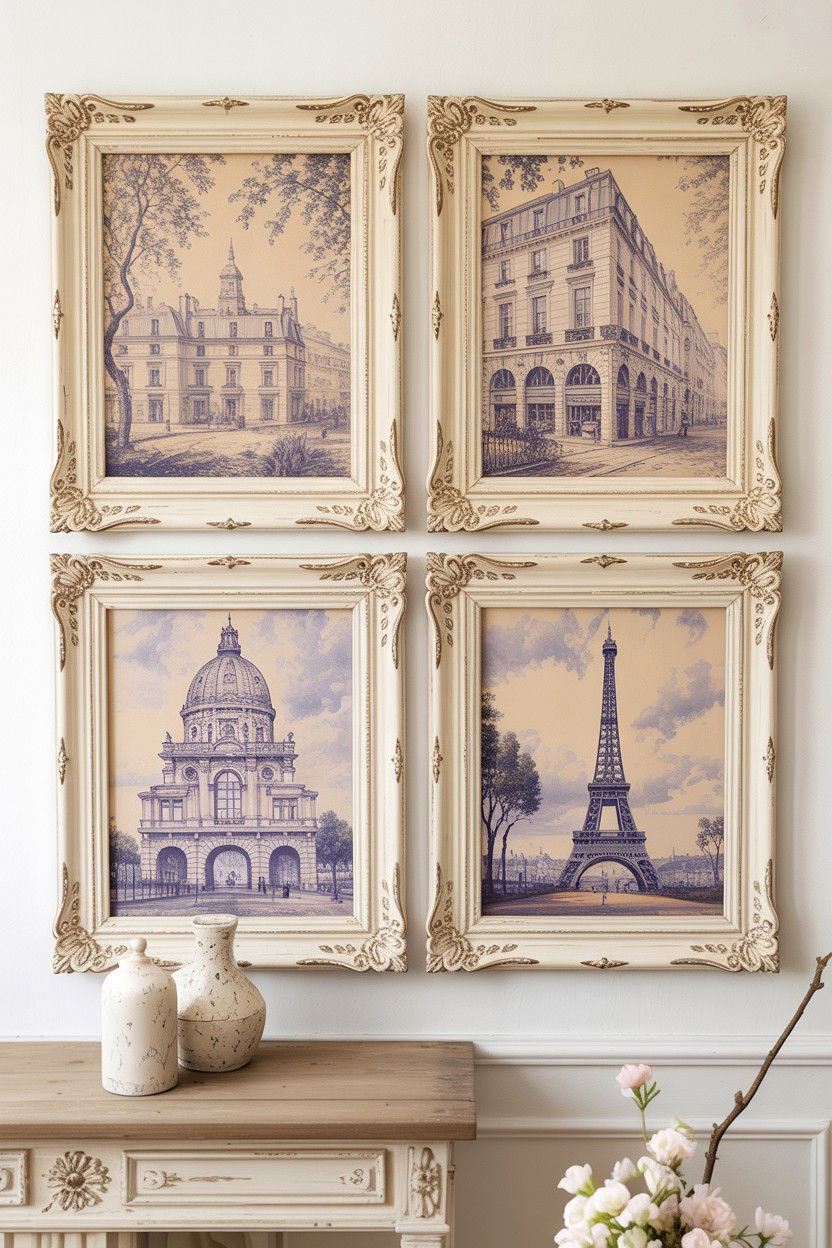 French Country Romance - 25 Valentine's Day Gallery Wall Ideas