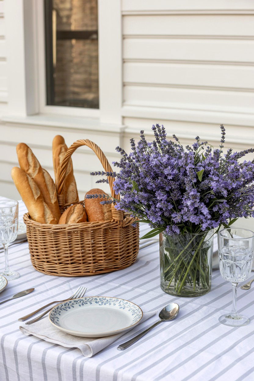 French Country Table - 25 Valentine's Day Brunch Table Ideas