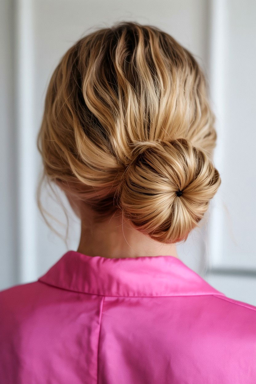 French Twist Low Bun - 25 Valentine's Day Low Bun Hairstyles