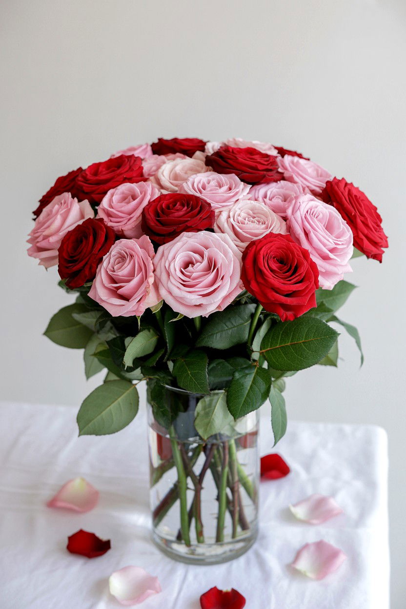 Fresh rose bouquet - 25 Valentine's Day Morning Surprise Ideas