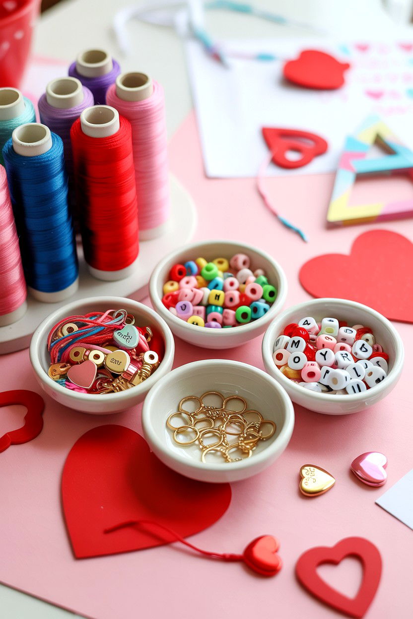 Friendship Bracelet Station - 25 Valentine's Day Party Activity Ideas