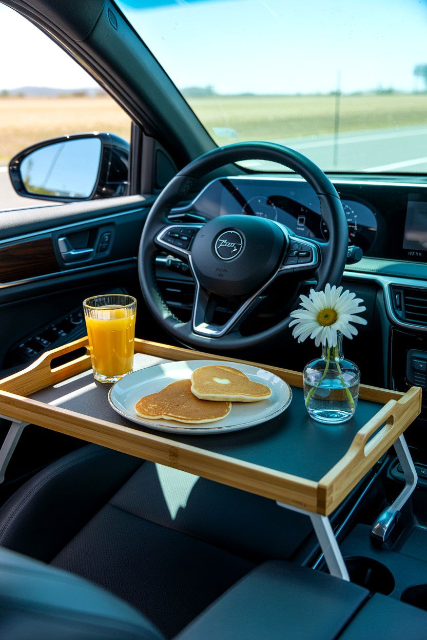 Front Seat Breakfast Date - 25 Valentine's Day Car Surprise Ideas
