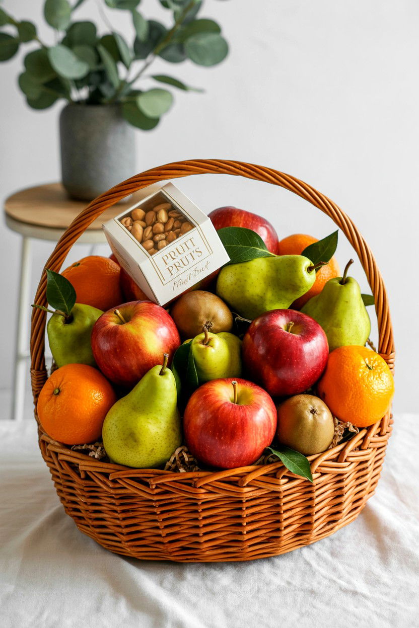 Fruit gift basket - 25 Valentine's Day Teacher Gift Basket Ideas