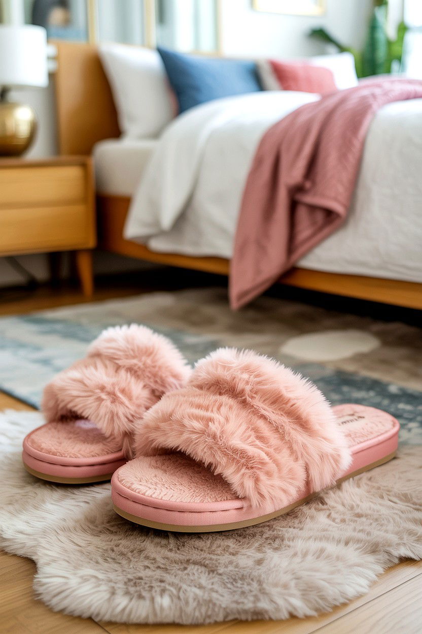 Fuzzy Bedroom Slippers - 25 Cheap Valentine's Day Gift Ideas