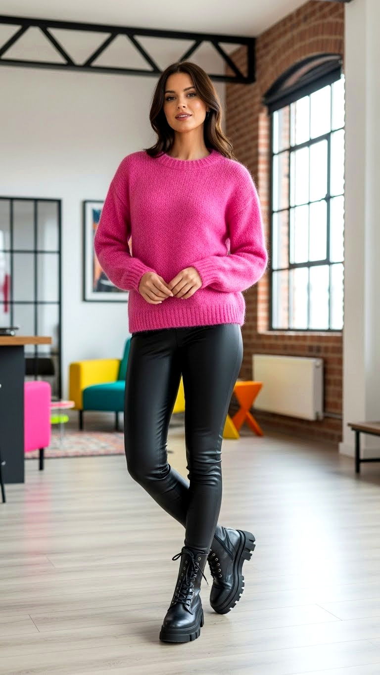 Fuzzy Pink Crewneck - 25 valentine's day sweater ideas