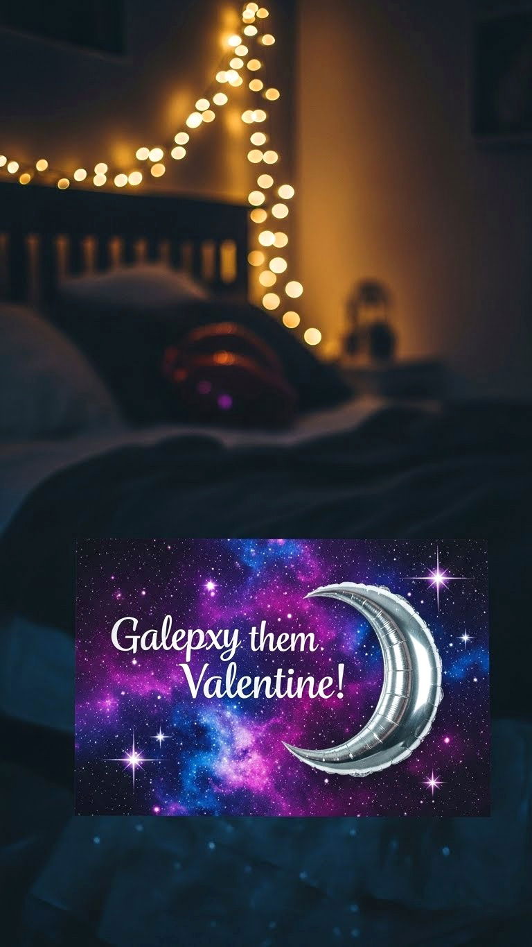 Galaxy Theme Valentine - 25 valentine's day card designs