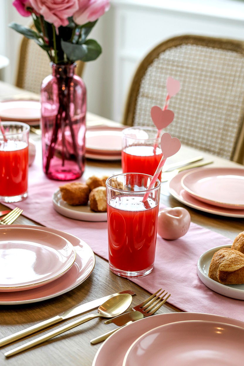 Galentine Brunch Table - 25 Valentine's Day Party Decoration Ideas