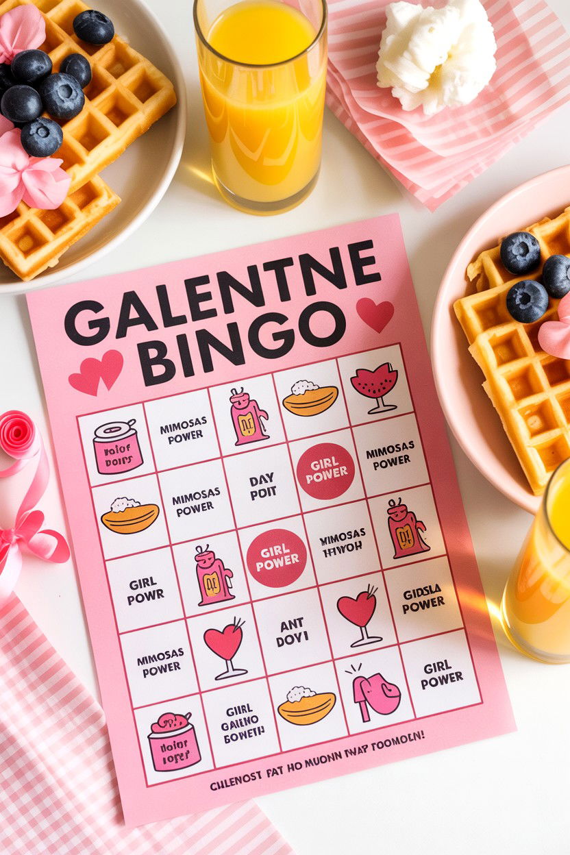 Galentine Party Bingo Board - 25 Valentine's Day Bingo Ideas