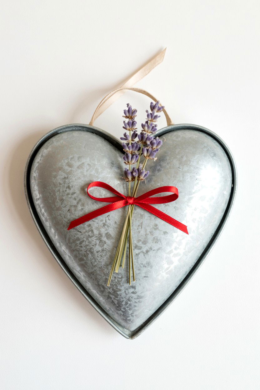 Galvanized Metal Heart - 25 Rustic Valentine's Day Decorations