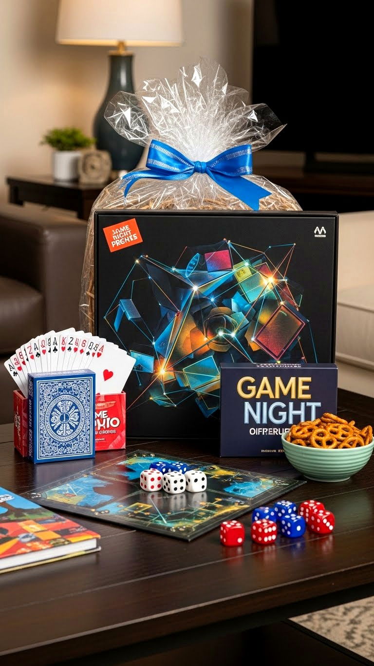 Game Night Gift Basket - 25 valentine's day basket ideas