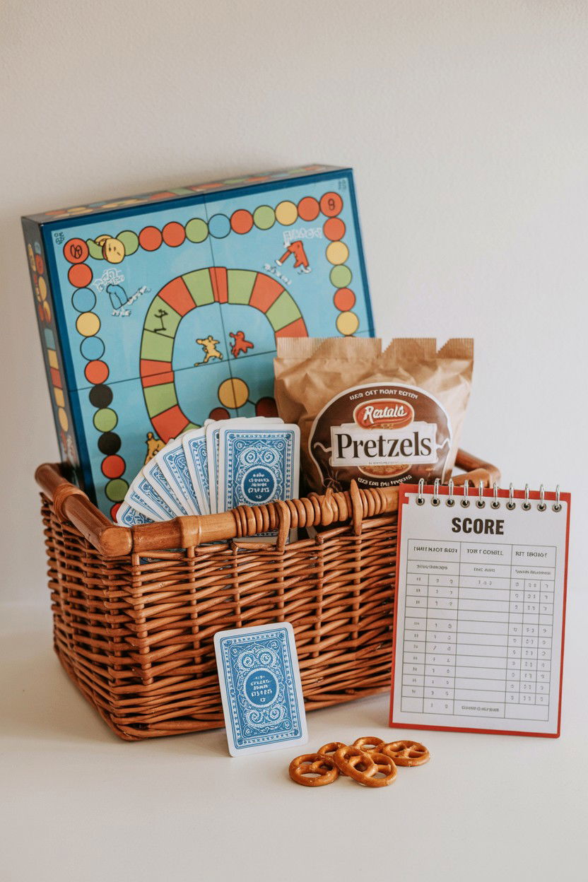 Game Night Gift Basket - 25 Valentine's Day Gift Basket Ideas