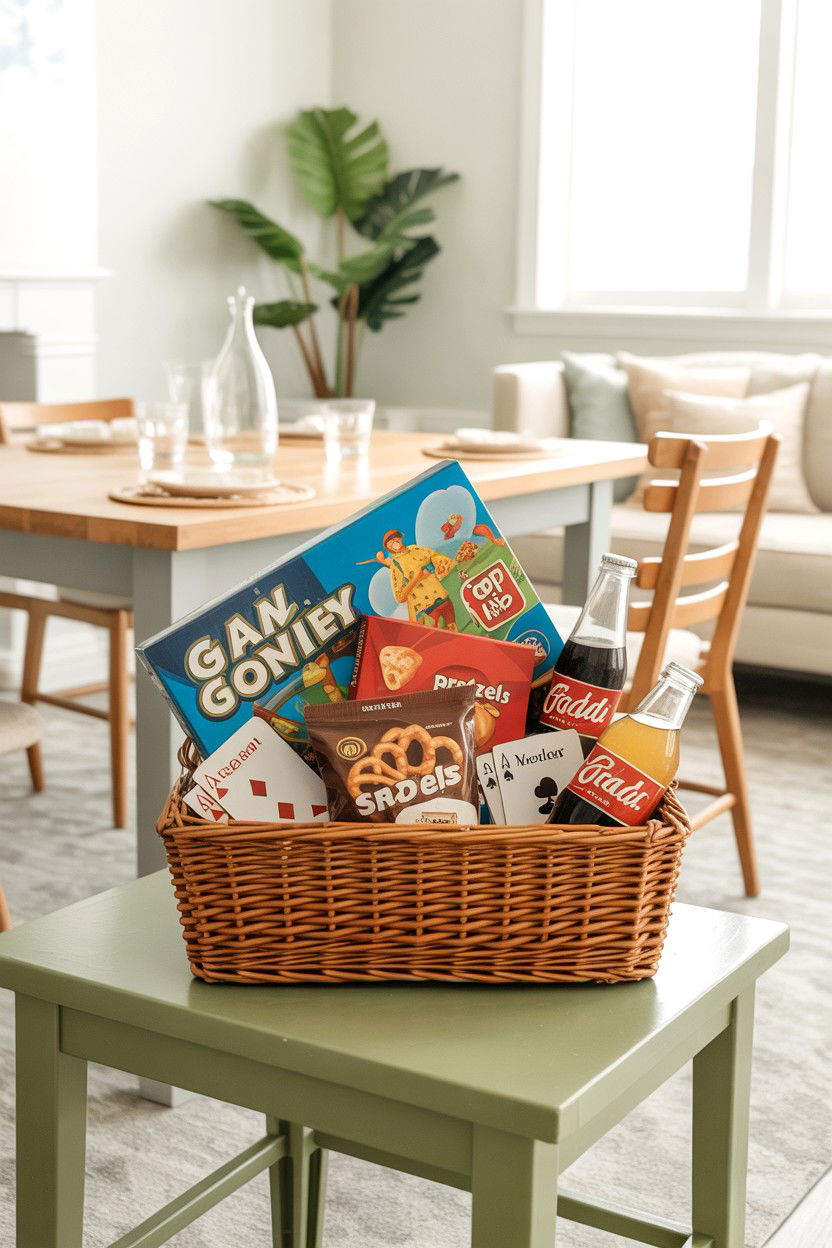 Game night gift basket - 25 Budget Valentine's Day Gift Basket Ideas