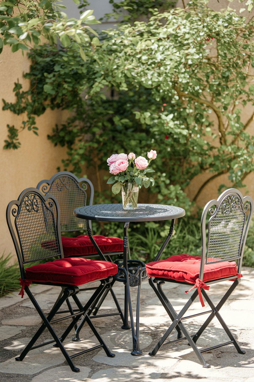 Garden Bistro Set - 25 Valentine's Day Garden Ideas