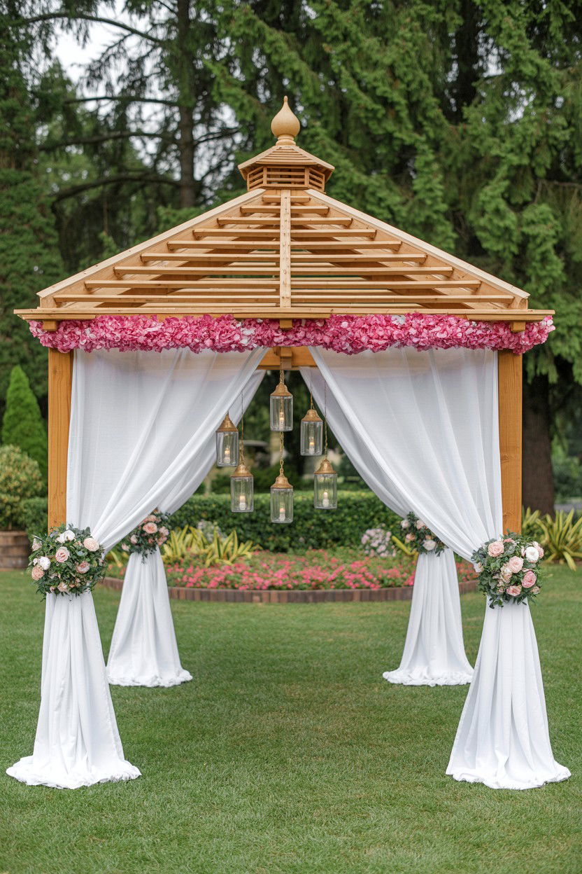 Garden Gazebo Decoration - 25 Valentine's Day Garden Ideas