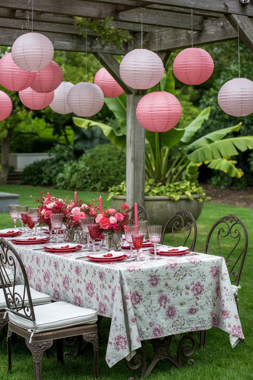 Garden Party Table - 25 Valentine's Day Brunch Table Ideas