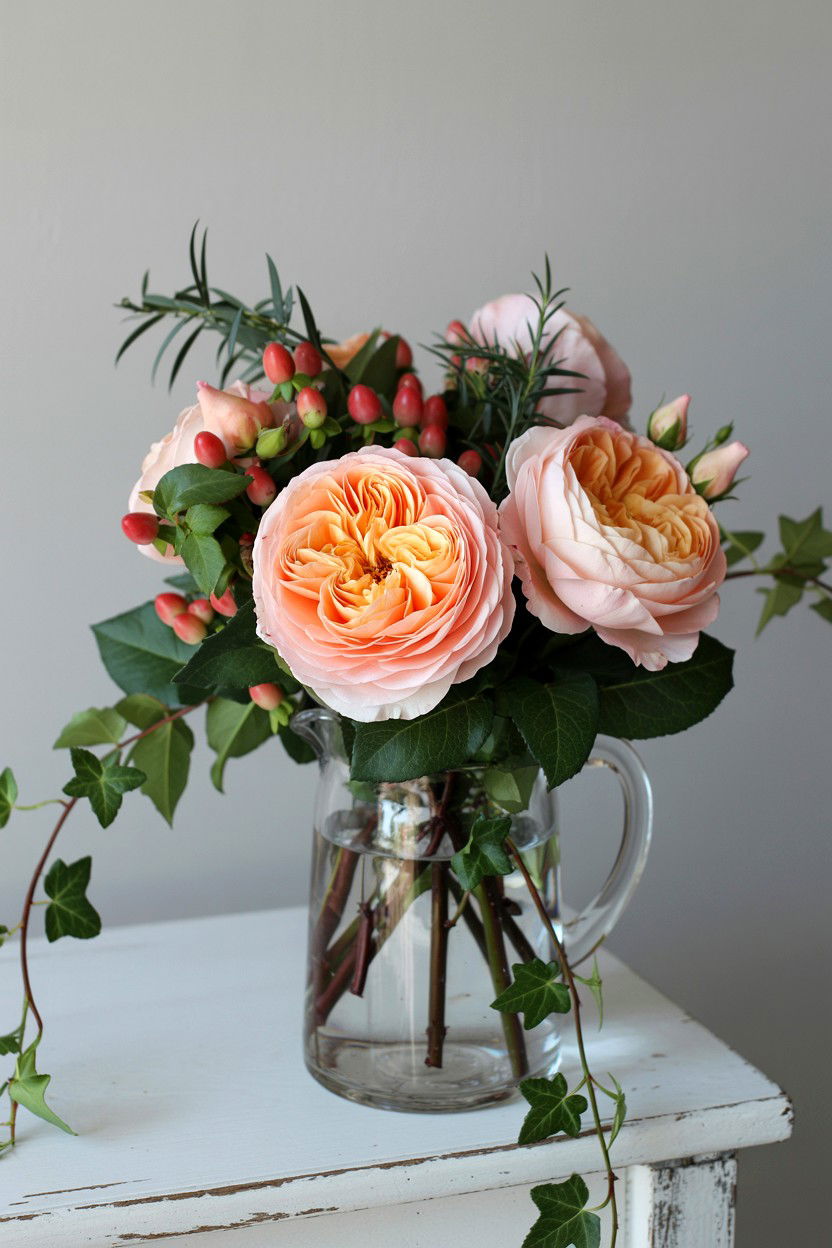 Garden style rose bouquet - 25 Valentine's Day Rose Arrangement Ideas